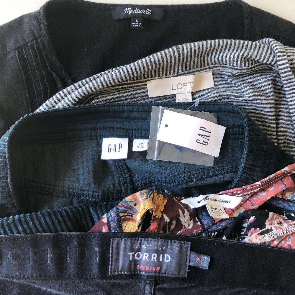 Drop 4, Box 1: Madewell, American Eagle, Express, Torrid, Zella, LOFT, Gap